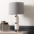 White & Grey Marble Table Lamp